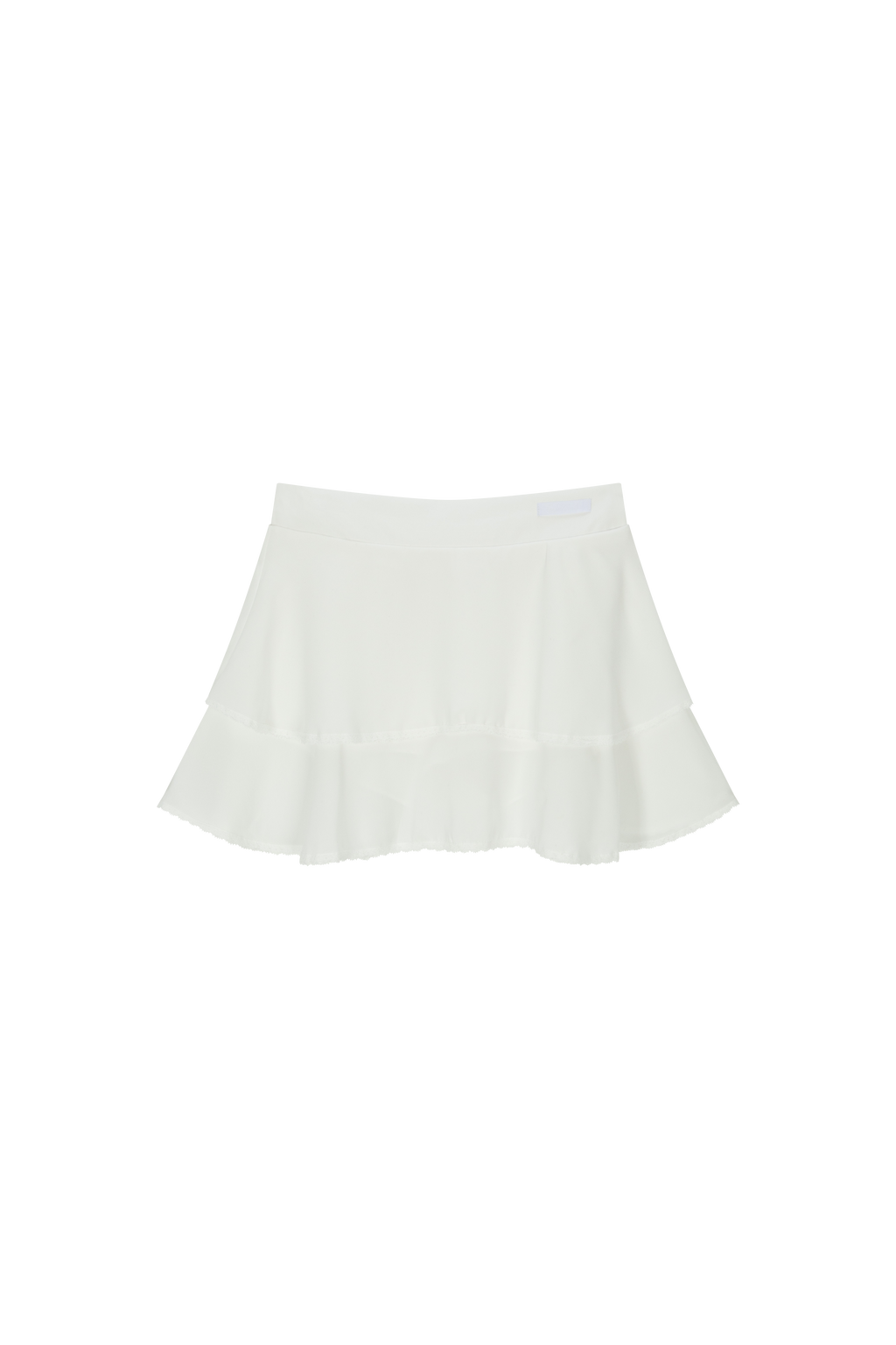 Plie chiffon Skirt (White)