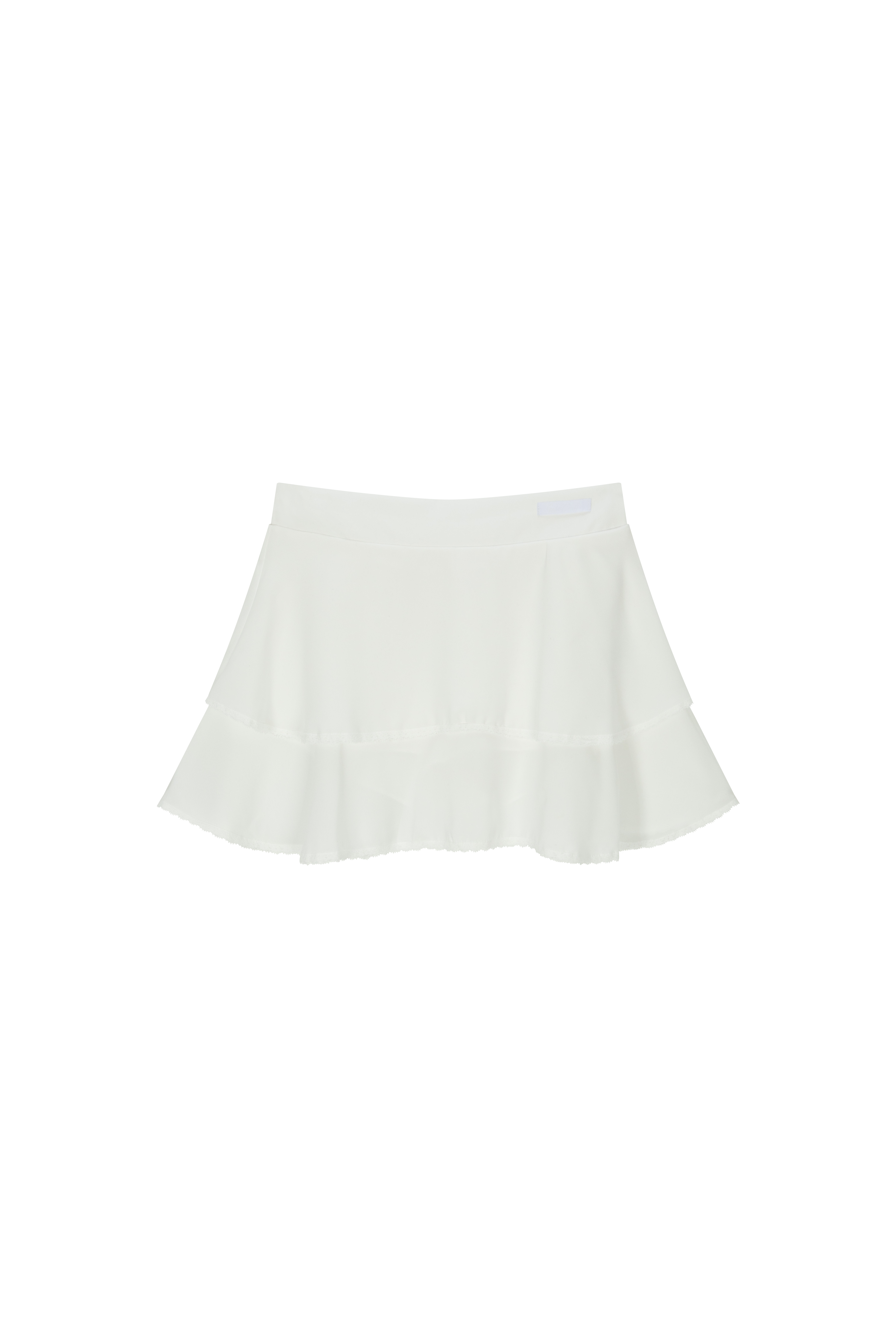 Plie chiffon Skirt (White)