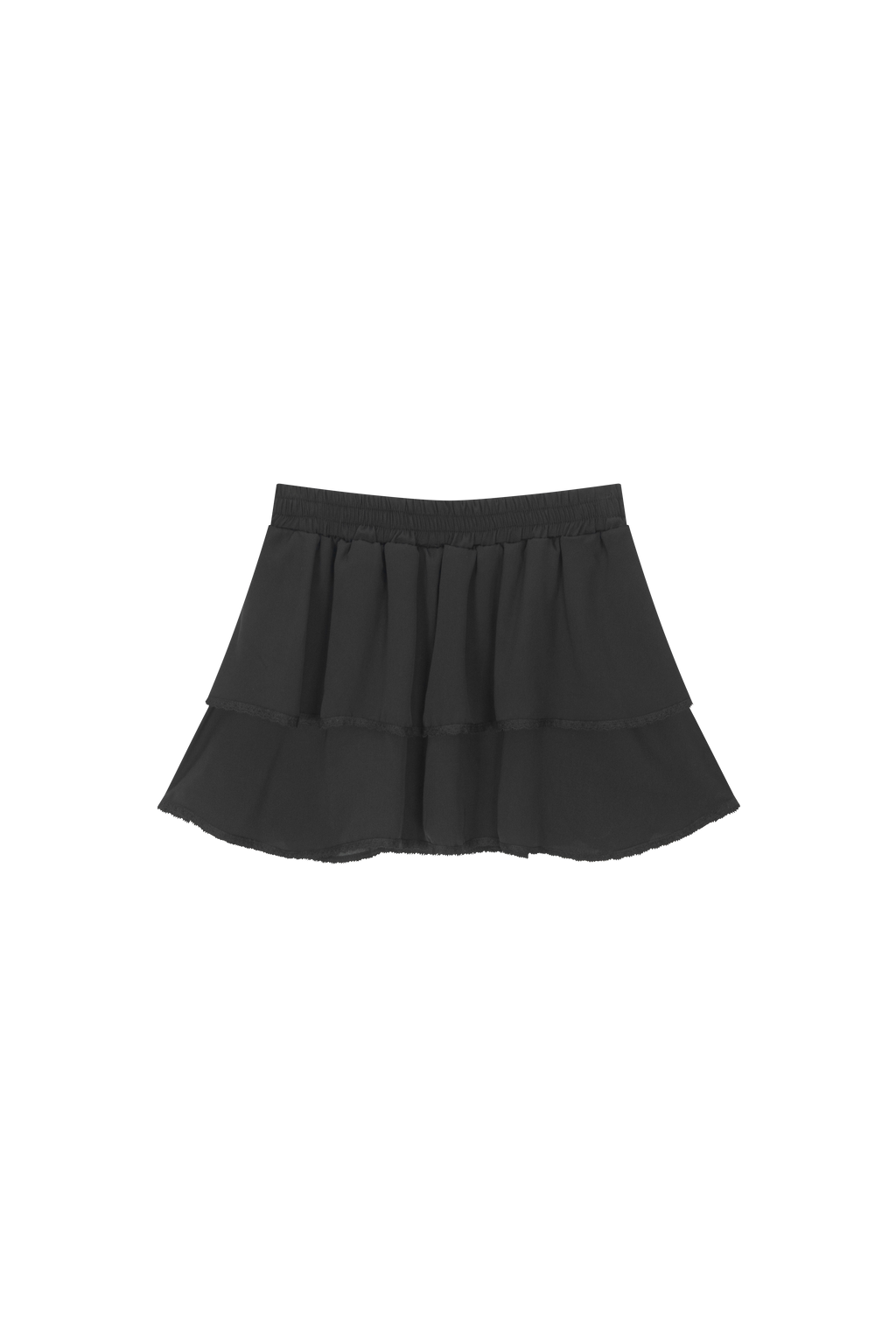 Plie Chiffon Skirt (Black)