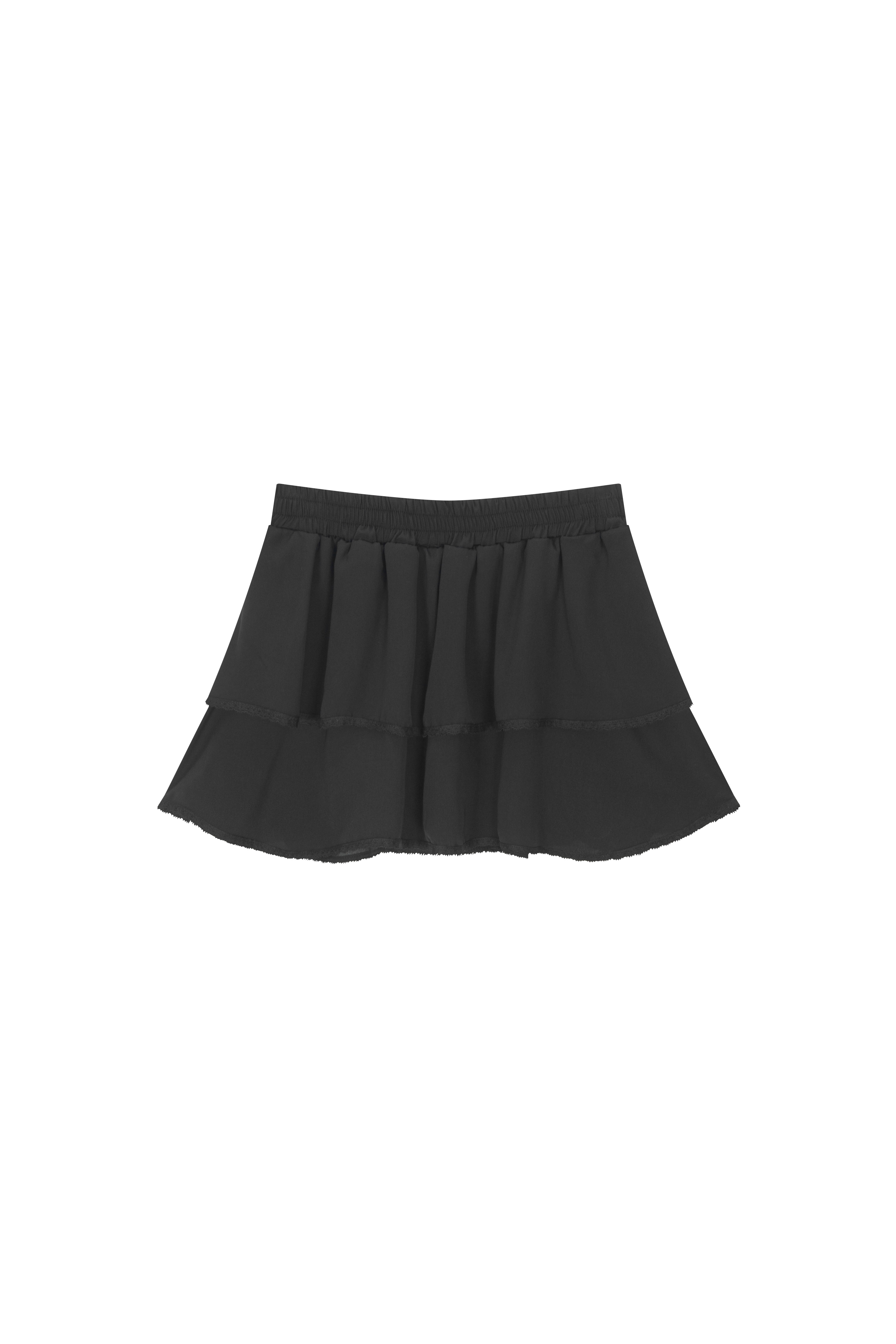 Plie Chiffon Skirt (Black)