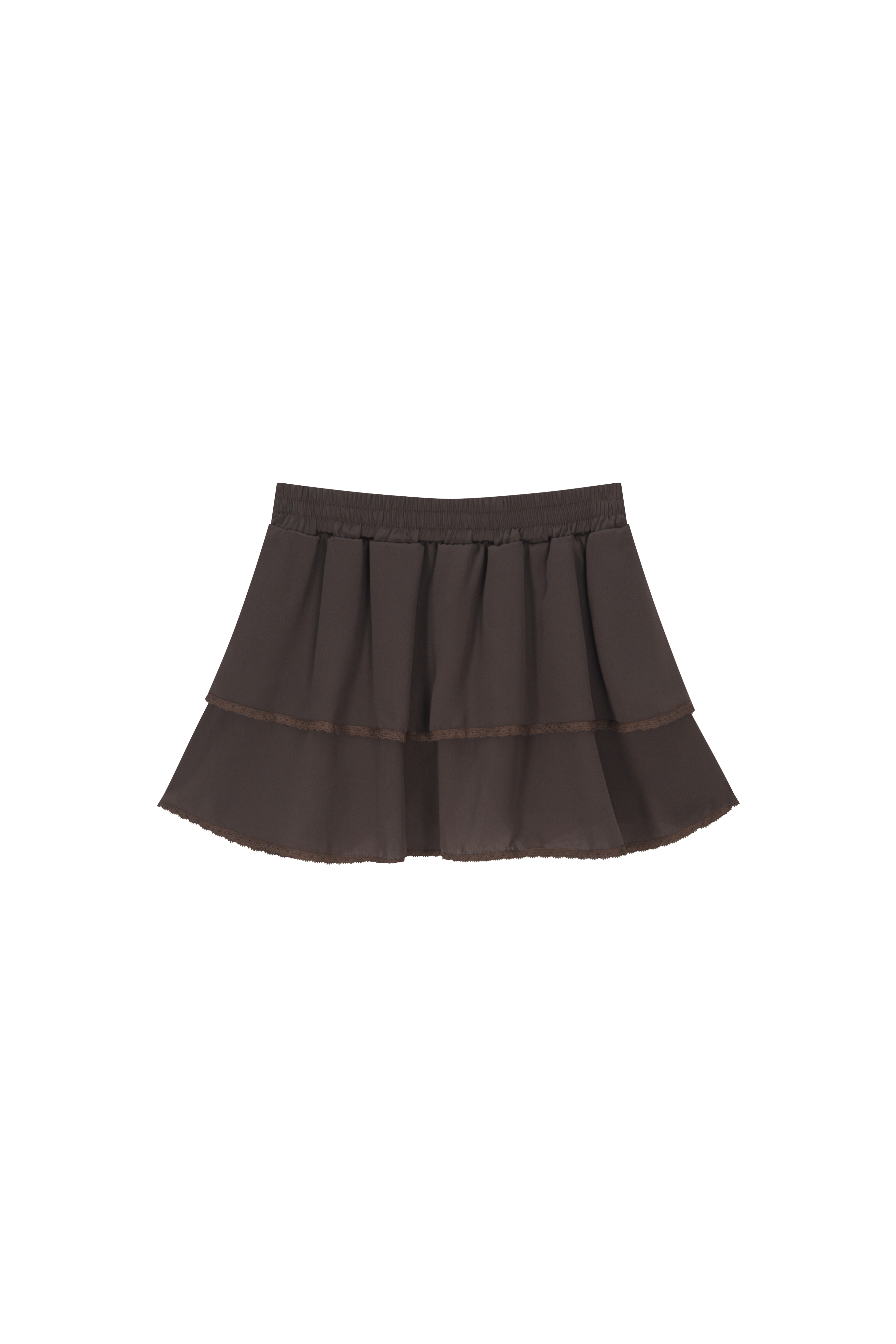 Plie Chiffon Skirt (Brown)