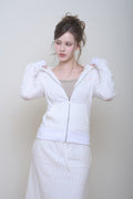 Bella Hood Zip-Up (White)