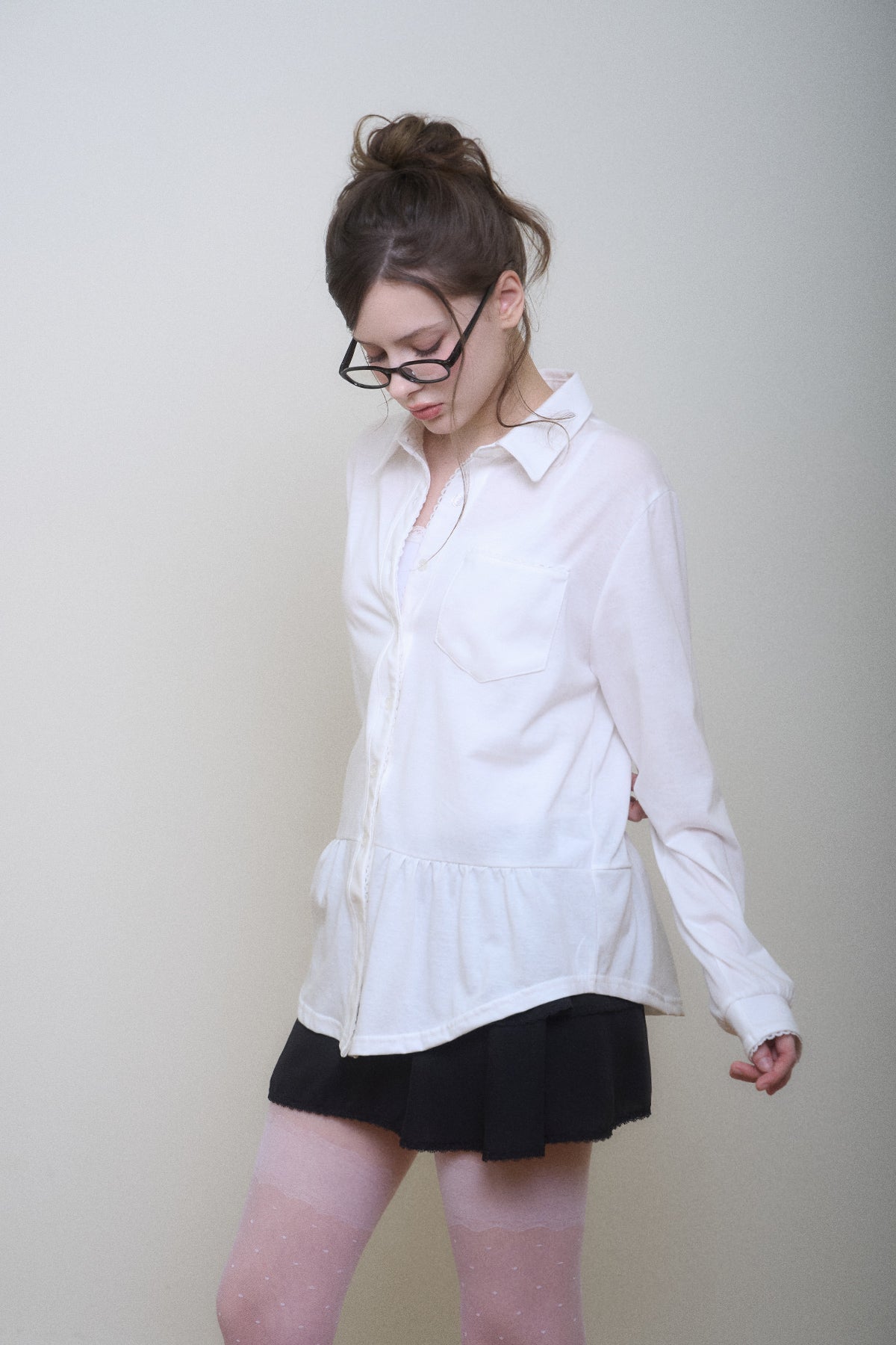Classic Cotton Lace Shirt (White)