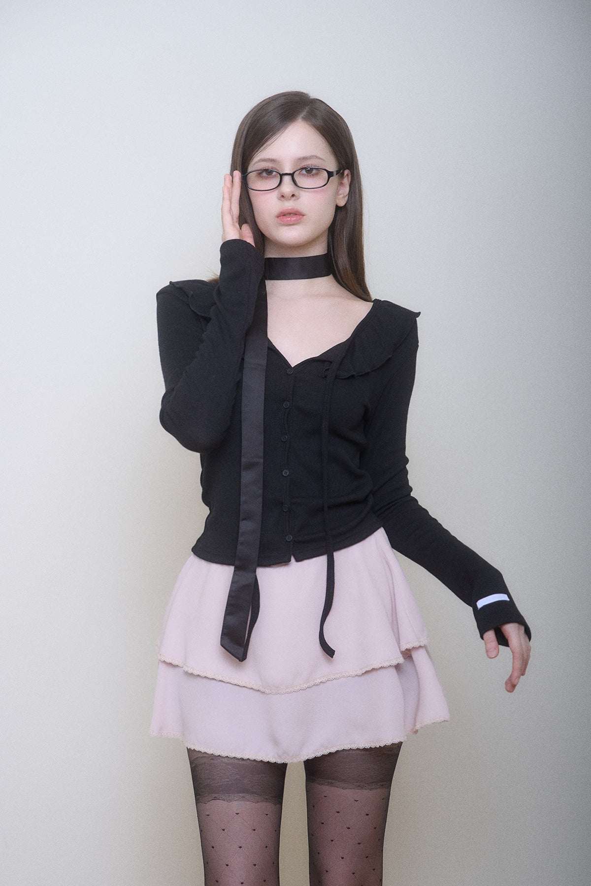 Plie Chiffon Skirt (Pink)