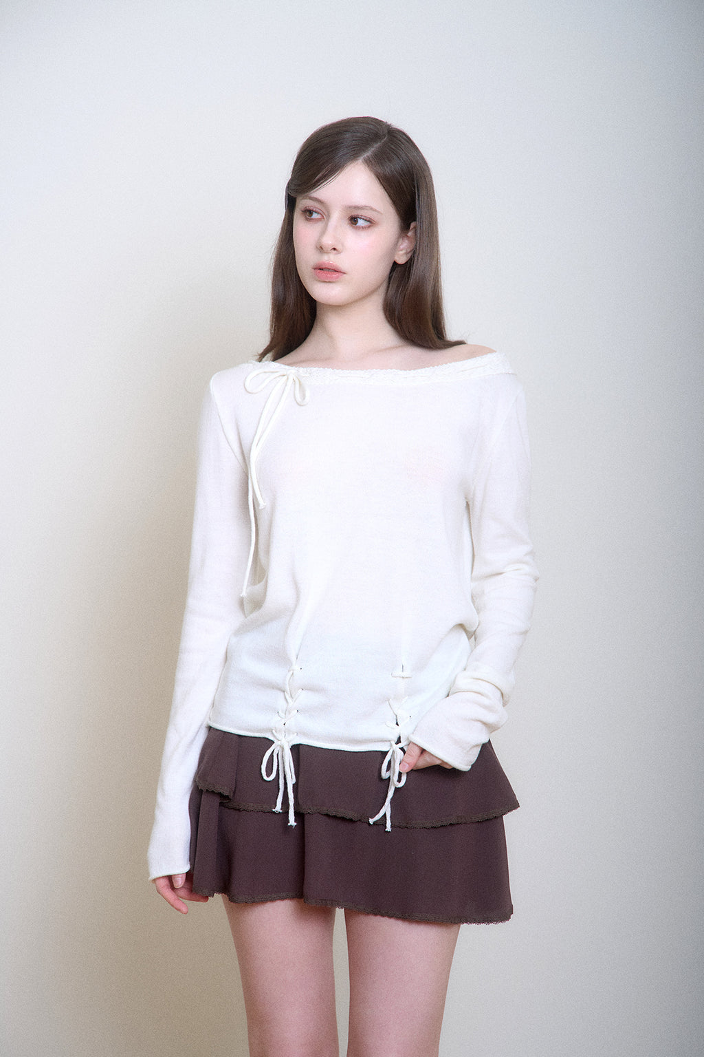 Ribbonette Knit (Ivory)