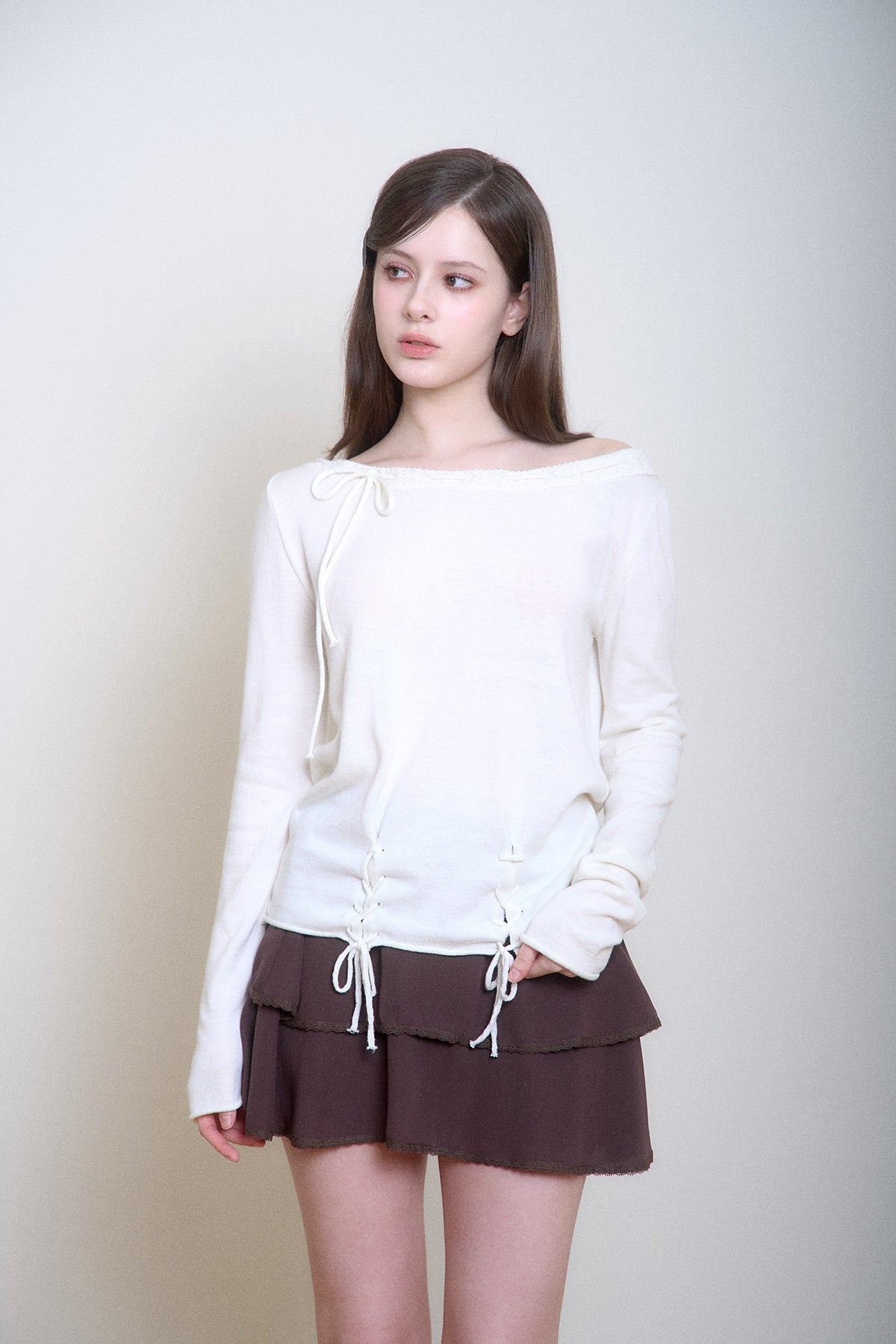 Ribbonette Knit (Ivory)