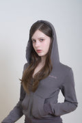 Bella hood Zip-Up (Dark Gray)