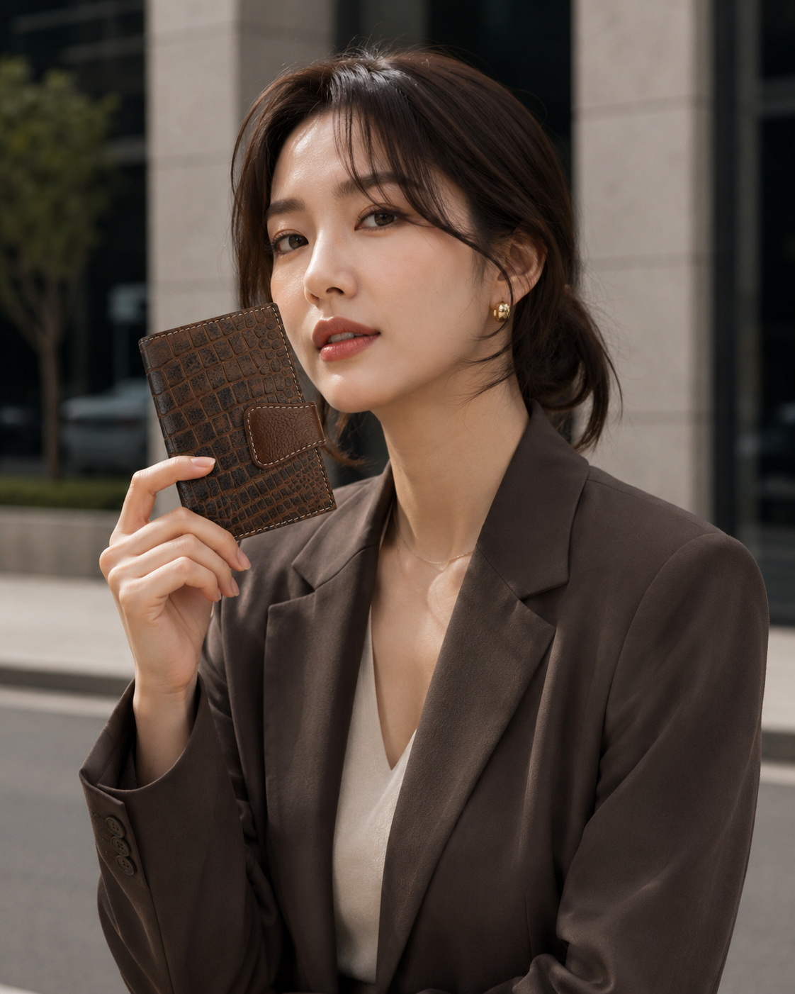 Crocodile Print Clutch