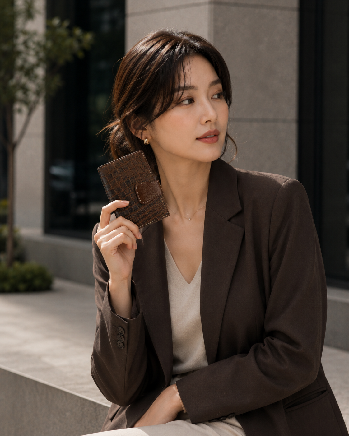 Crocodile Print Clutch