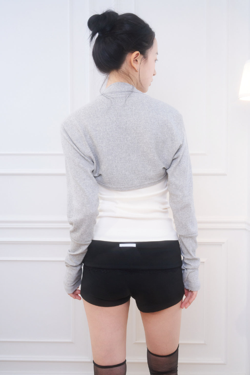 Cotton Basic Bolero (Grey)