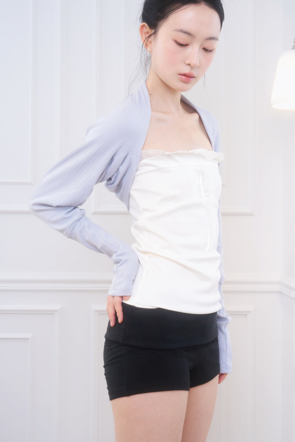 Cotton Basic Bolero (Sky Blue)