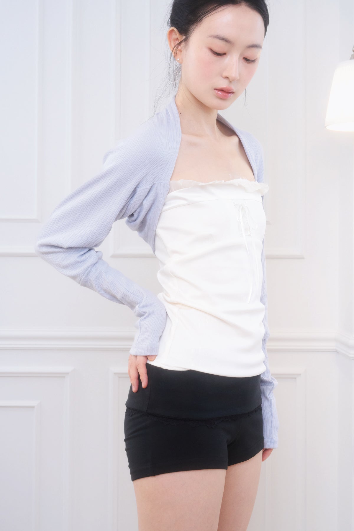 Cotton Basic Bolero (Sky Blue)