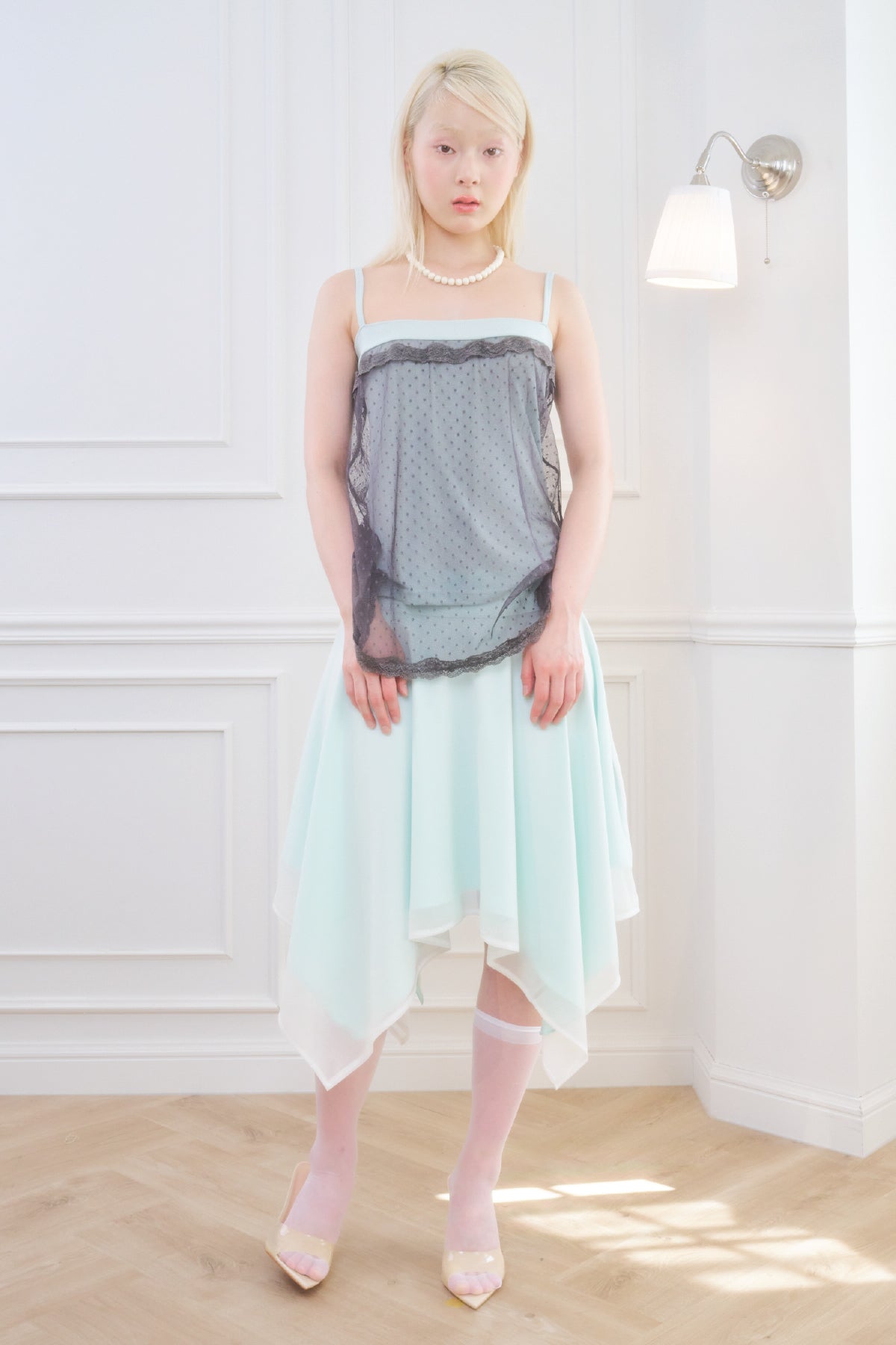 Iris Low Rise Midi Skirt (Mint)