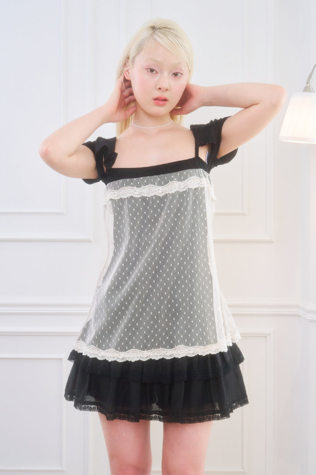 Odette Tiered Skirt (Black)