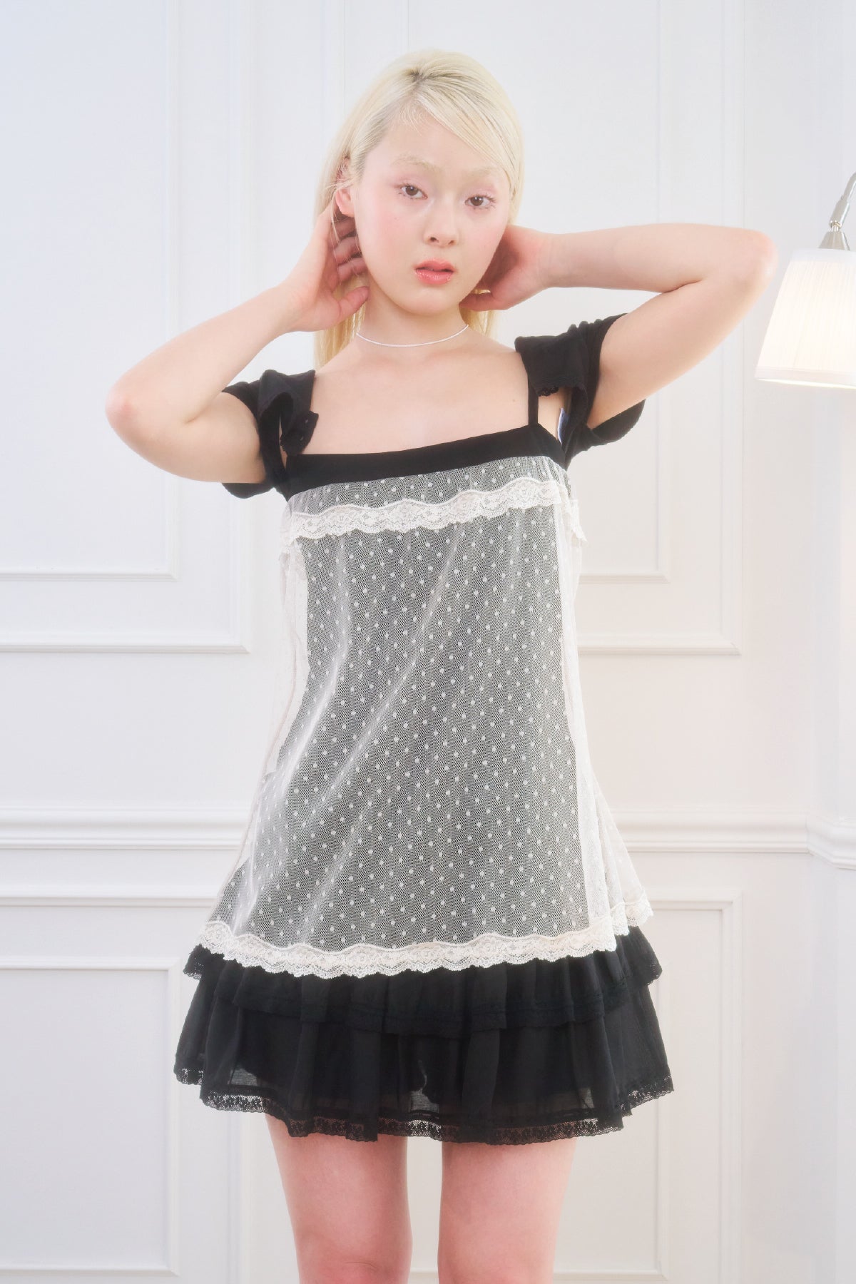Odette Tiered Skirt (Black)