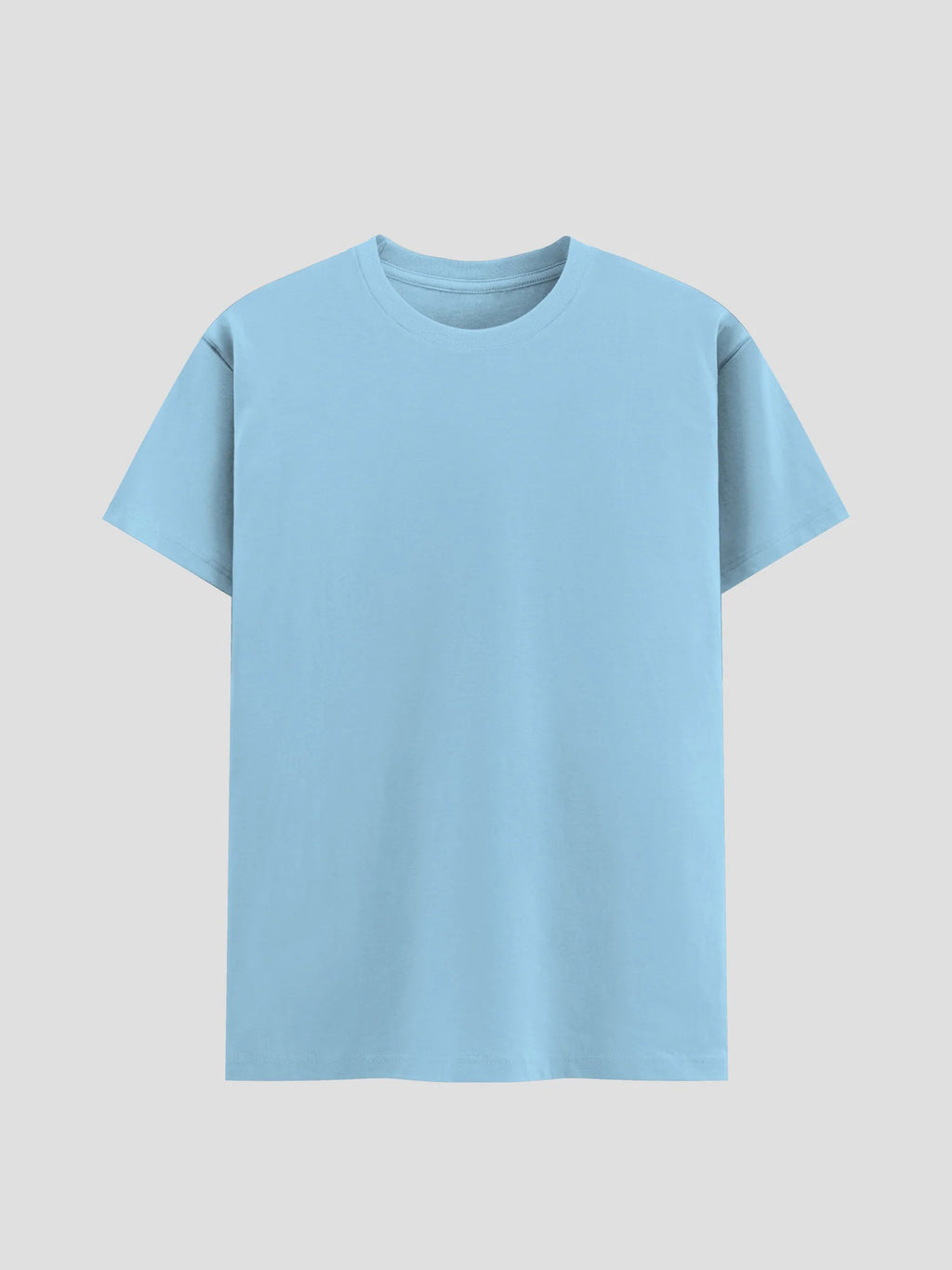 100% Ring Spun Super Combed Sky Blue Cotton T-shirt (L)