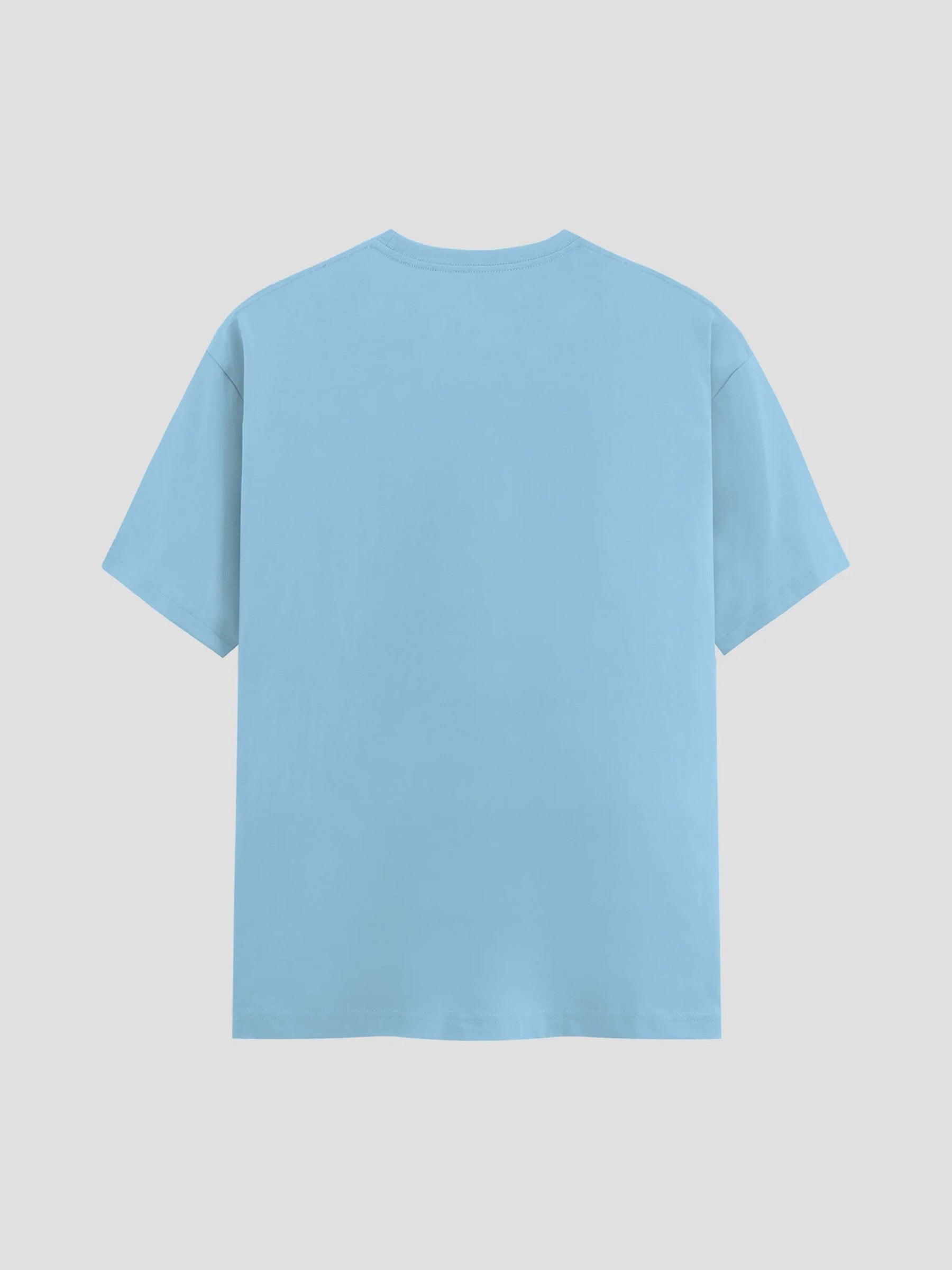 100% Ring Spun Super Combed Sky Blue Cotton T-shirt (L)