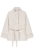 Milky Trench Wool Coat (Cream Pink)
