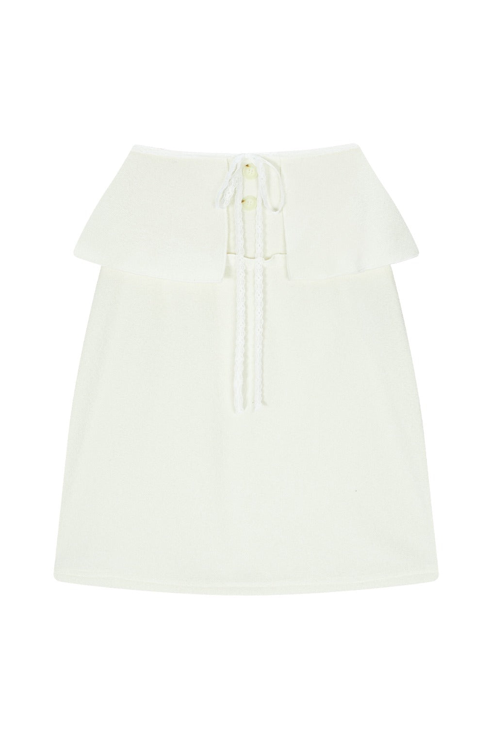 Boucle Wrap Skirt (Ivory)