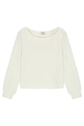 Fuzzy Boat Neck Knit (Ivory)