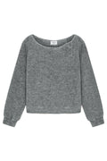 Fuzzy Boat Neck Knit (Gray)