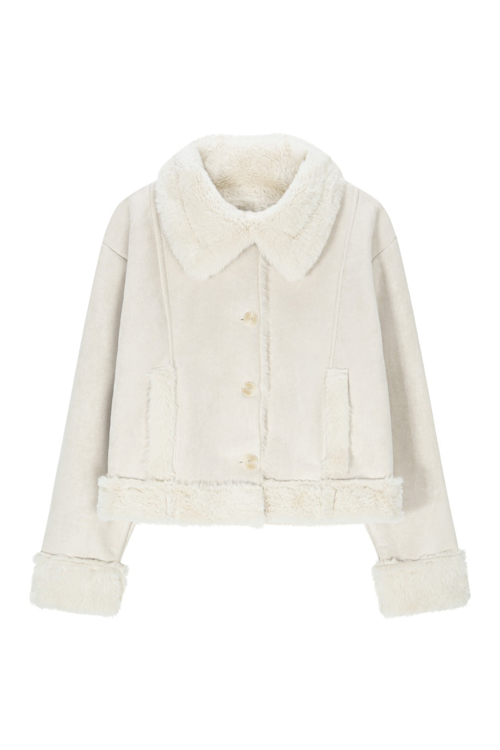 Bunny Shearling Coat (Ivory)