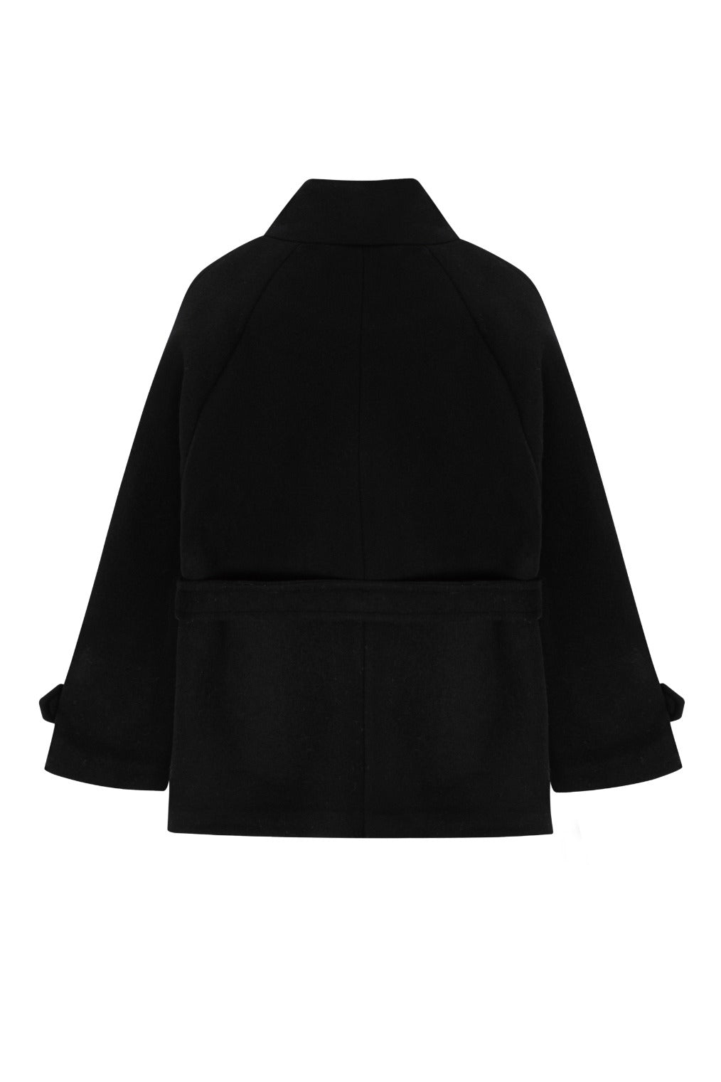 Milky Trench Wool Coat (Black)