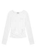 Pintuck Logo Tee (White)