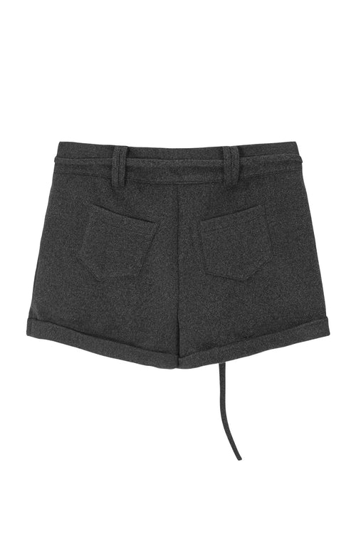Belt Roll-Up Shorts (Dark Gray)