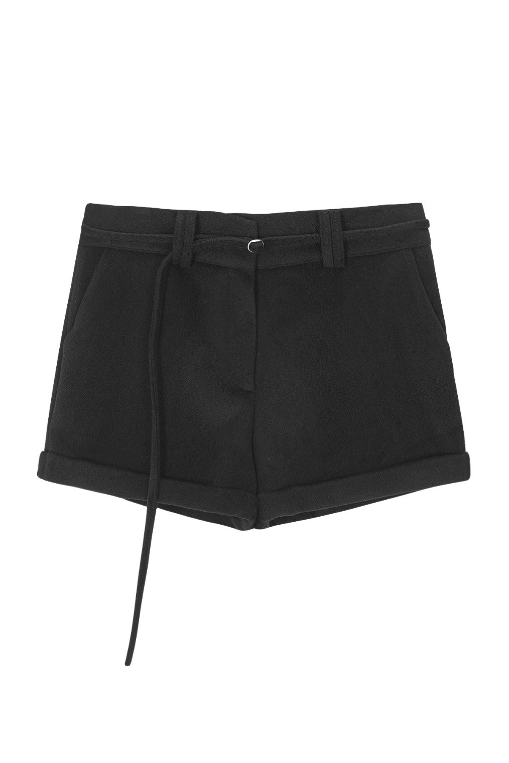 Belt Roll-Up Shorts (Black)