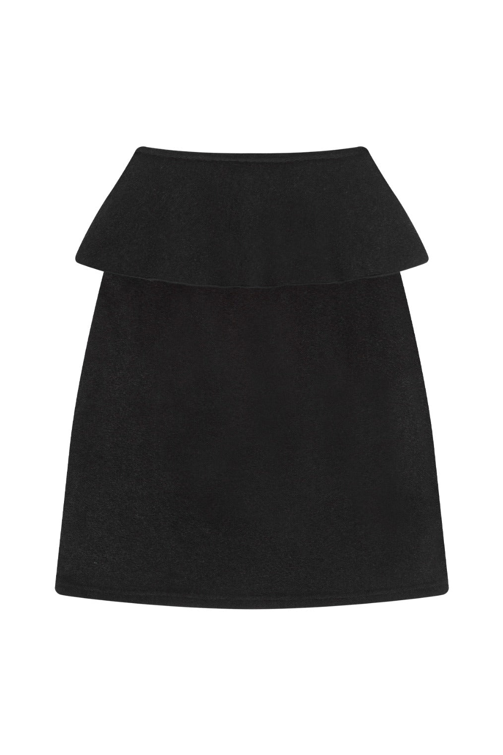 Boucle Wrap Skirt (Black)