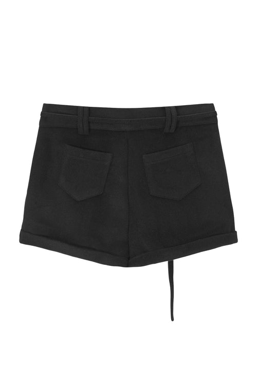 Belt Roll-Up Shorts (Black)