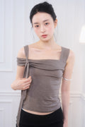 Jolie Tie Short Sleeve (Brown)