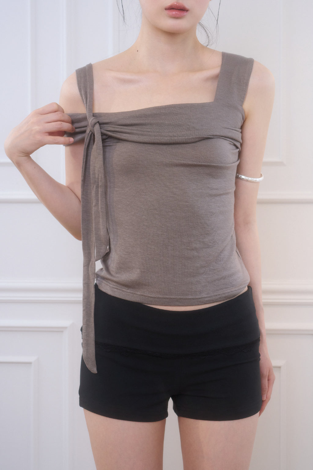 Jolie Tie Short Sleeve (Brown)